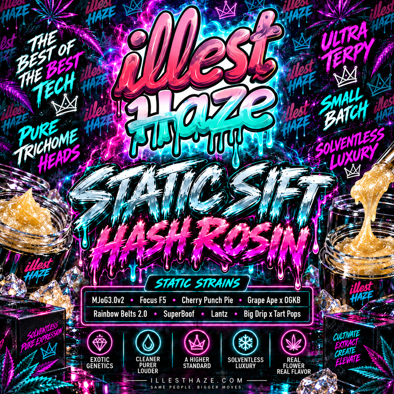 Build Your Own Static-Sift Hash Rosin Ounce — 14 Jars × 2g